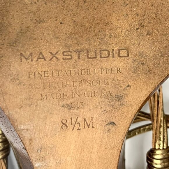 Max Studio Bronze Wedge Heels - Picture 7 of 7